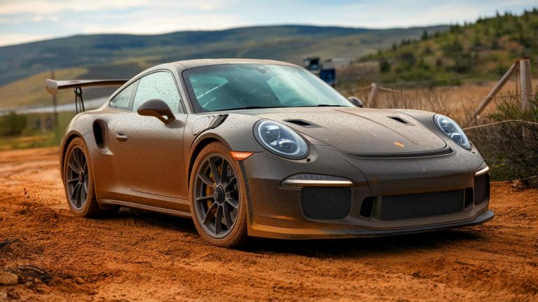 Cette Porsche 911 GT3 RS à 222 500 € défie tous les codes : elle exhibe fièrement sa crasse à Dubaï