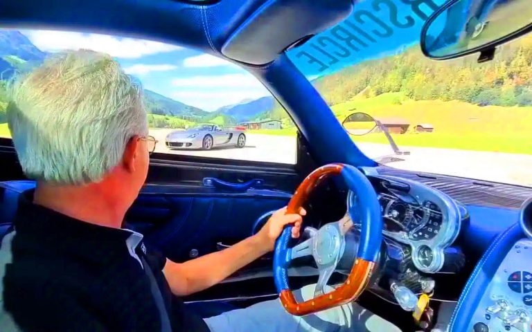 Horacio Pagani défie la Porsche Carrera GT : le Zonda F, 214 mph de fureur, surpasse son rival légendaire sur piste