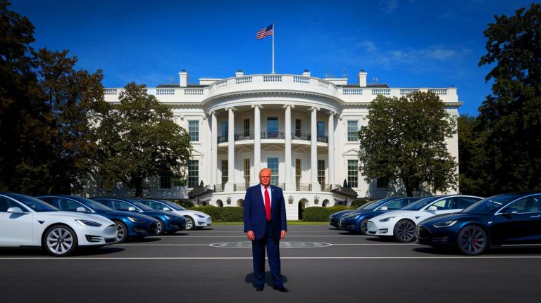 Donald Trump réinvente la Maison-Blanche : un showroom Tesla qui stupéfie le monde entier