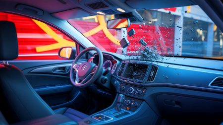 Illustration de l'enquête judiciaire sur les airbags défectueux de Takata. Image réalisée par IA.