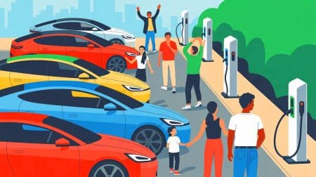 « Ce système caché explose votre budget mensuel » : la vérité choquante sur le nouveau leasing social Illustration de l'engouement pour le leasing social de voitures électriques parmi les foyers modestes en France.